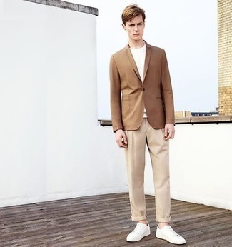 Мужской коричневый пиджак от Harris Wharf London