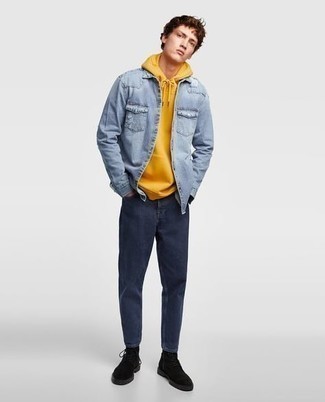 Мужские темно-синие джинсы от Alexander McQueen