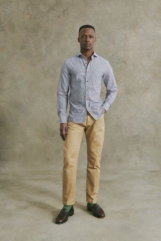 Мужские светло-коричневые джинсы от Zegna