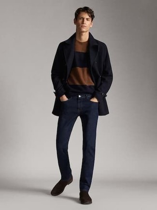 Мужские темно-синие джинсы от F5