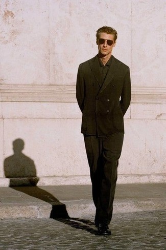 Черные кожаные туфли дерби от Karl Lagerfeld