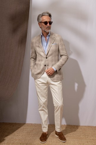 Мужские белые классические брюки от STENSER