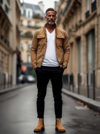 С чем носить футболку с v-образным вырезом мужчине