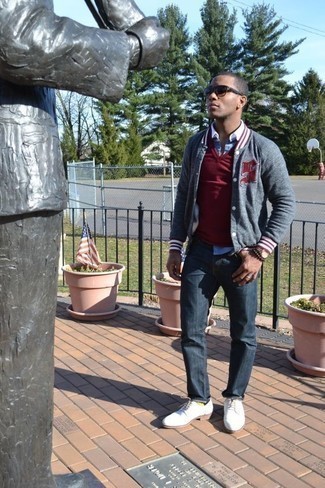 Как носить университетскую куртку с туфлями дерби