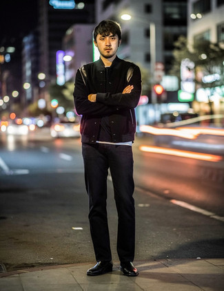 С чем носить университетскую куртку мужчине
