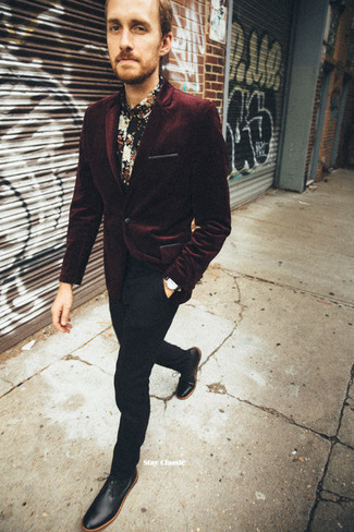 С чем носить бархатный пиджак мужчине