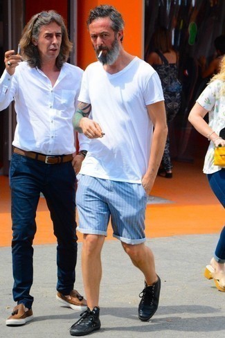 С чем носить шорты в вертикальную полоску мужчине