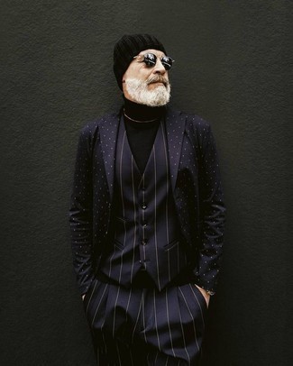 С чем носить жилет в вертикальную полоску