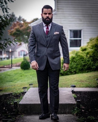 С чем носить шерстяное пальто в вертикальную полоску мужчине