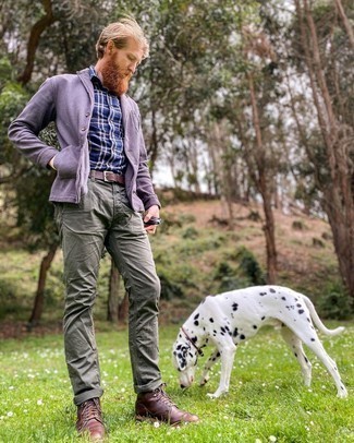 С чем носить фиолетовый пиджак мужчине