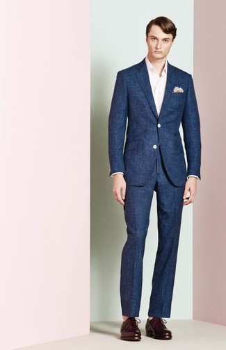 С чем носить фиолетовые кожаные туфли дерби