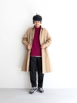 С чем носить фиолетовый свитер мужчине