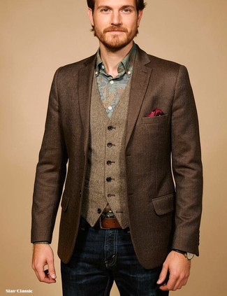 Как носить жилет с джинсовой рубашкой