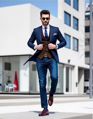 Как носить жилет с лоферами