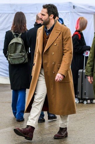 Как носить жилет с длинным пальто