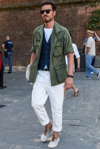 Как носить жилет с курткой-рубашкой