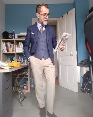 Как носить жилет с лоферами с кисточками