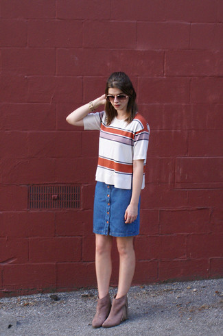 С чем носить ботильоны на танкетке