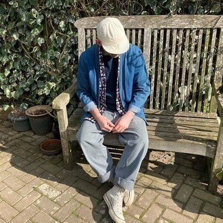 С чем носить бело-черную бейсболку мужчине