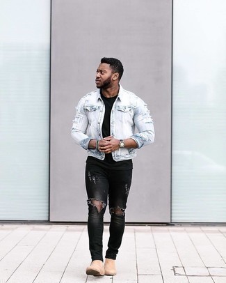 С чем носить бело-черный браслет мужчине