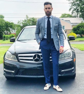 С чем носить бело-красные кожаные лоферы мужчине