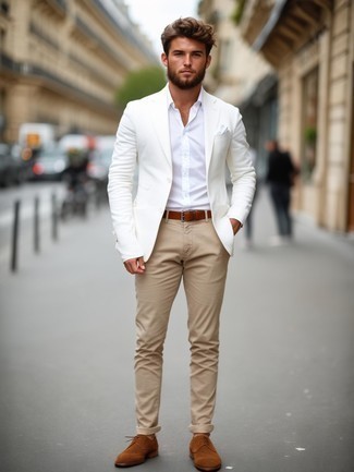 С чем носить белый пиджак мужчине