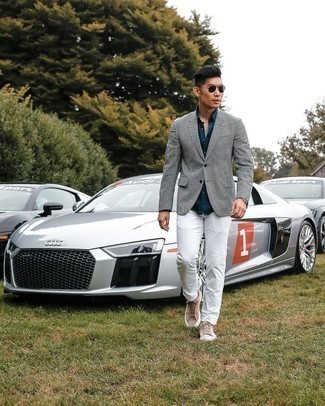 Как носить белый пиджак с белыми брюками чинос