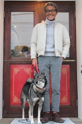 С чем носить белый бомбер мужчине