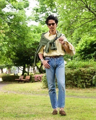 С чем носить белый ремень из плотной ткани мужчине