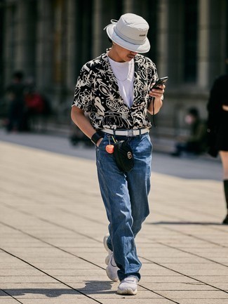 С чем носить белый ремень из плотной ткани мужчине