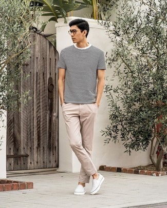 С чем носить белые слипоны из плотной ткани мужчине