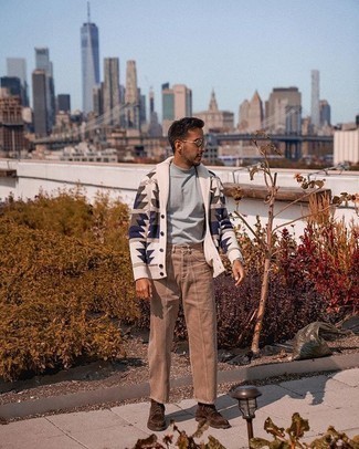 Какие водолазки носить с белым кардиганом мужчине