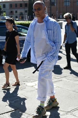 Какие кроссовки носить с белыми брюками карго