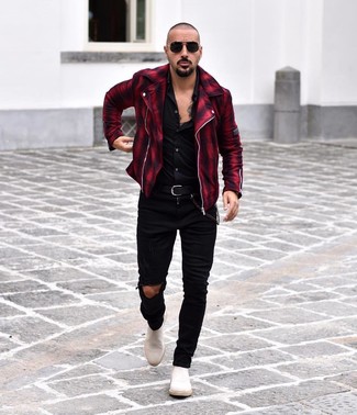 С чем носить белые ботинки челси мужчине