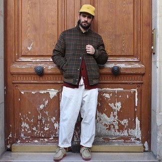 Какие кардиганы носить с белыми брюками чинос