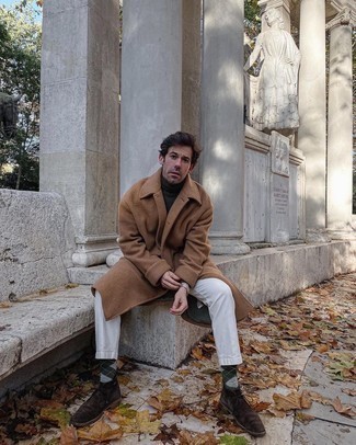 Какие ботинки дезерты носить с белыми брюками чинос