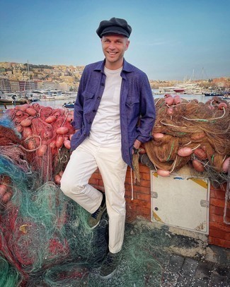 Какие низкие кеды носить с белыми брюками чинос