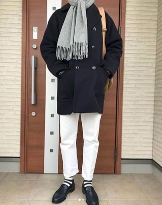 Какое полупальто носить с белыми брюками чинос