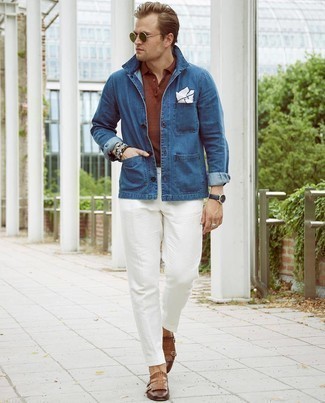 Какие футболки-поло носить с белыми брюками чинос