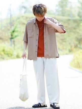 Какие сандалии носить с белыми брюками чинос