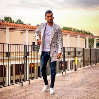 С чем носить белое пальто мужчине