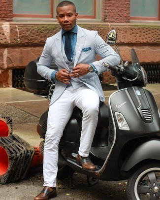 С чем носить белое пальто мужчине