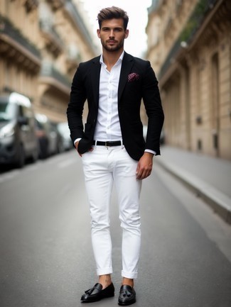 Какие пиджаки носить с белыми классическими брюками мужчине