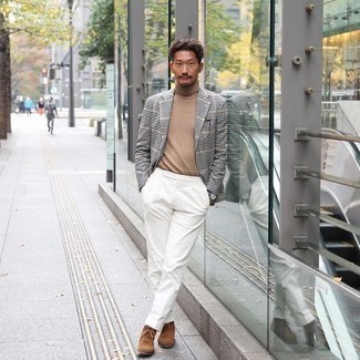 Какие ботинки дезерты носить с белыми классическими брюками