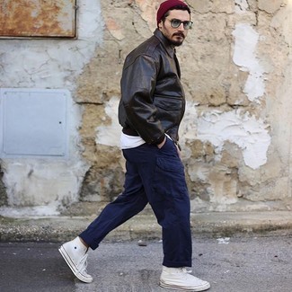 Какие куртки харрингтон носить с белыми высокими кедами