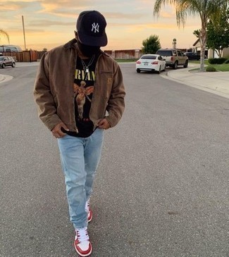 Какие куртки харрингтон носить с белыми высокими кедами