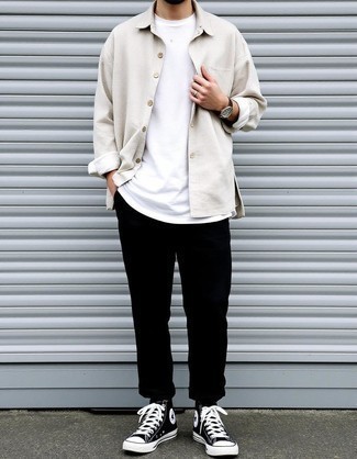 С чем носить белую куртку мужчине