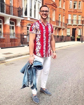 Какие джинсовые куртки носить с белыми джинсами мужчине