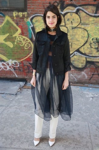 С чем носить белые джинсы женщине