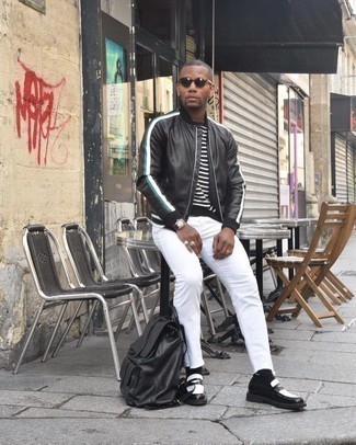 Какие лоферы носить с белыми джинсами мужчине